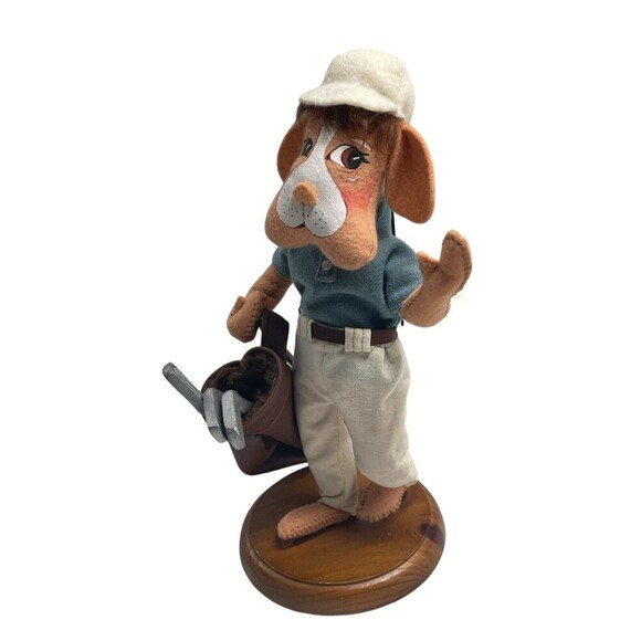 Vintage Annalee Golfer Boy Dog 2002 With Tags 10” Figure RARE - Picture 3 of 16